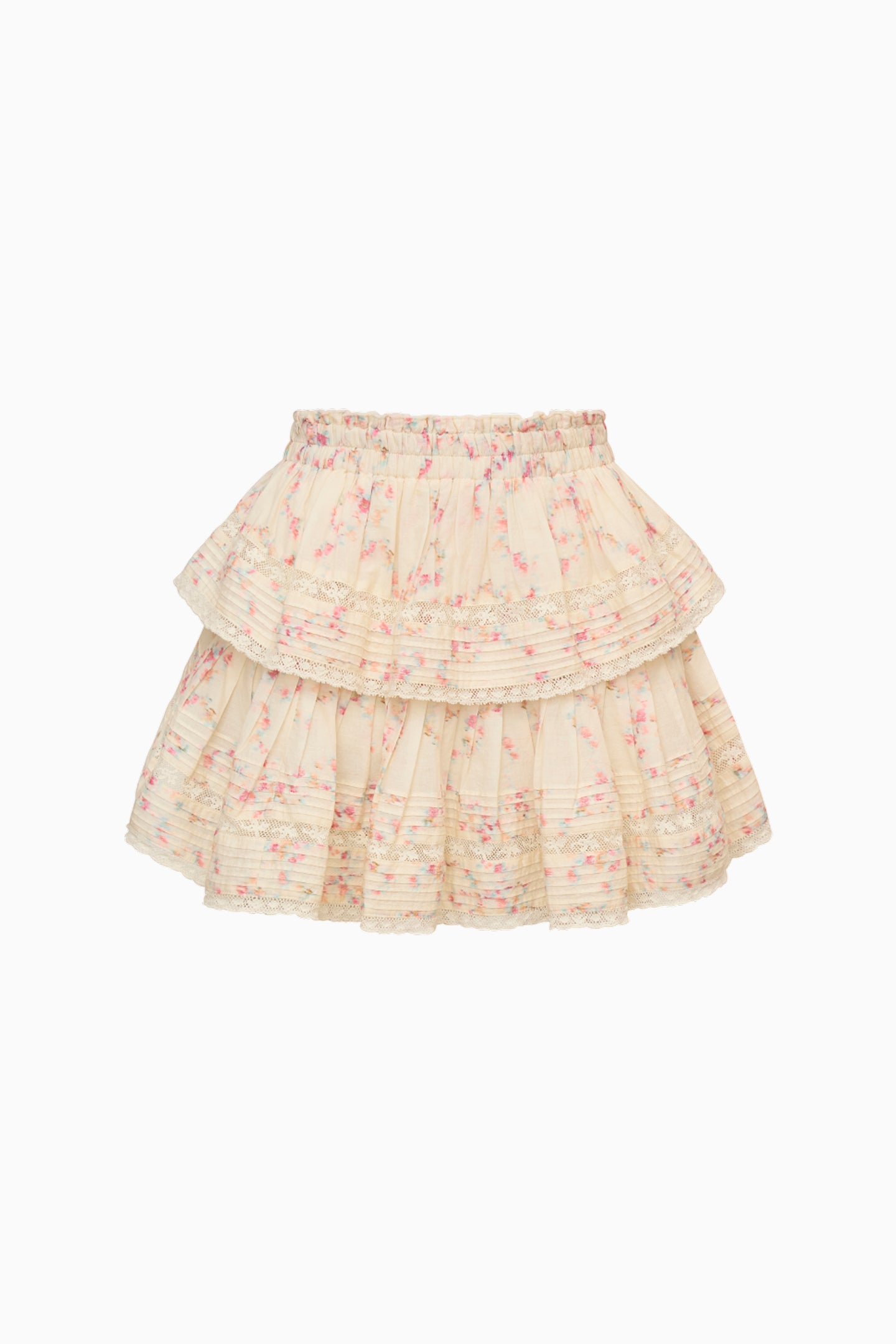Jupe Mini Luna Rosa Fleur à Volants