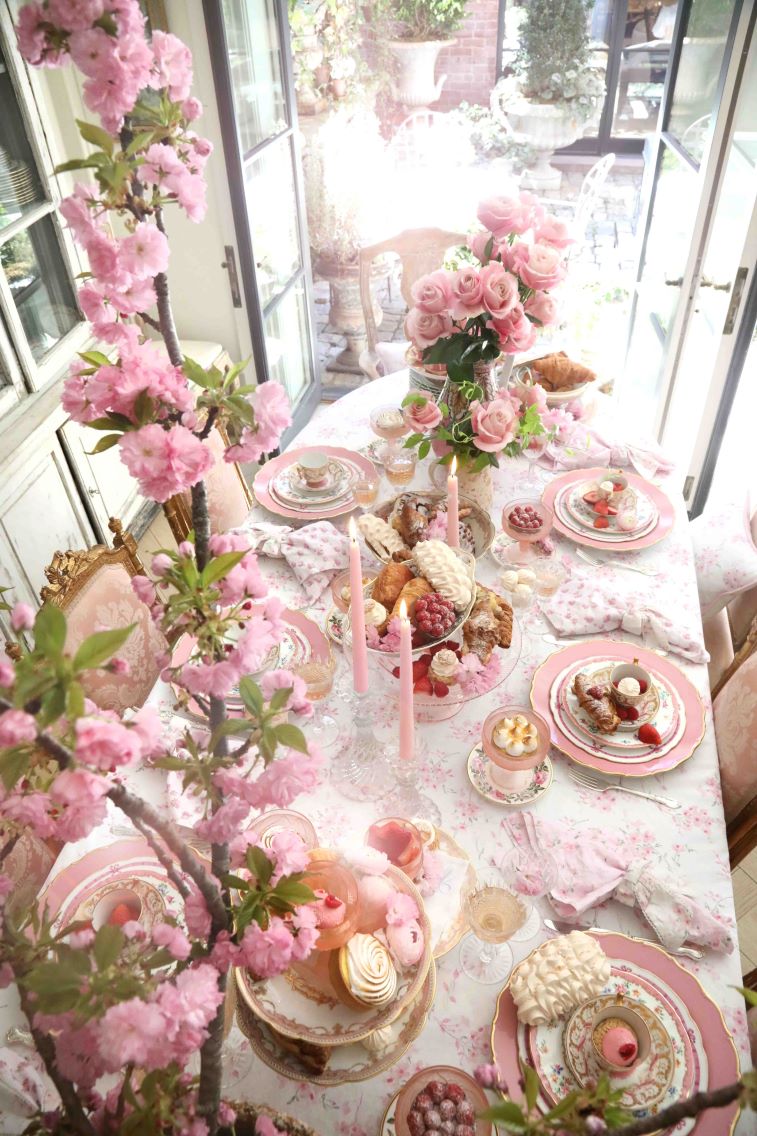Nappe en coton d'inspiration vintage - FRAISE BASILIC