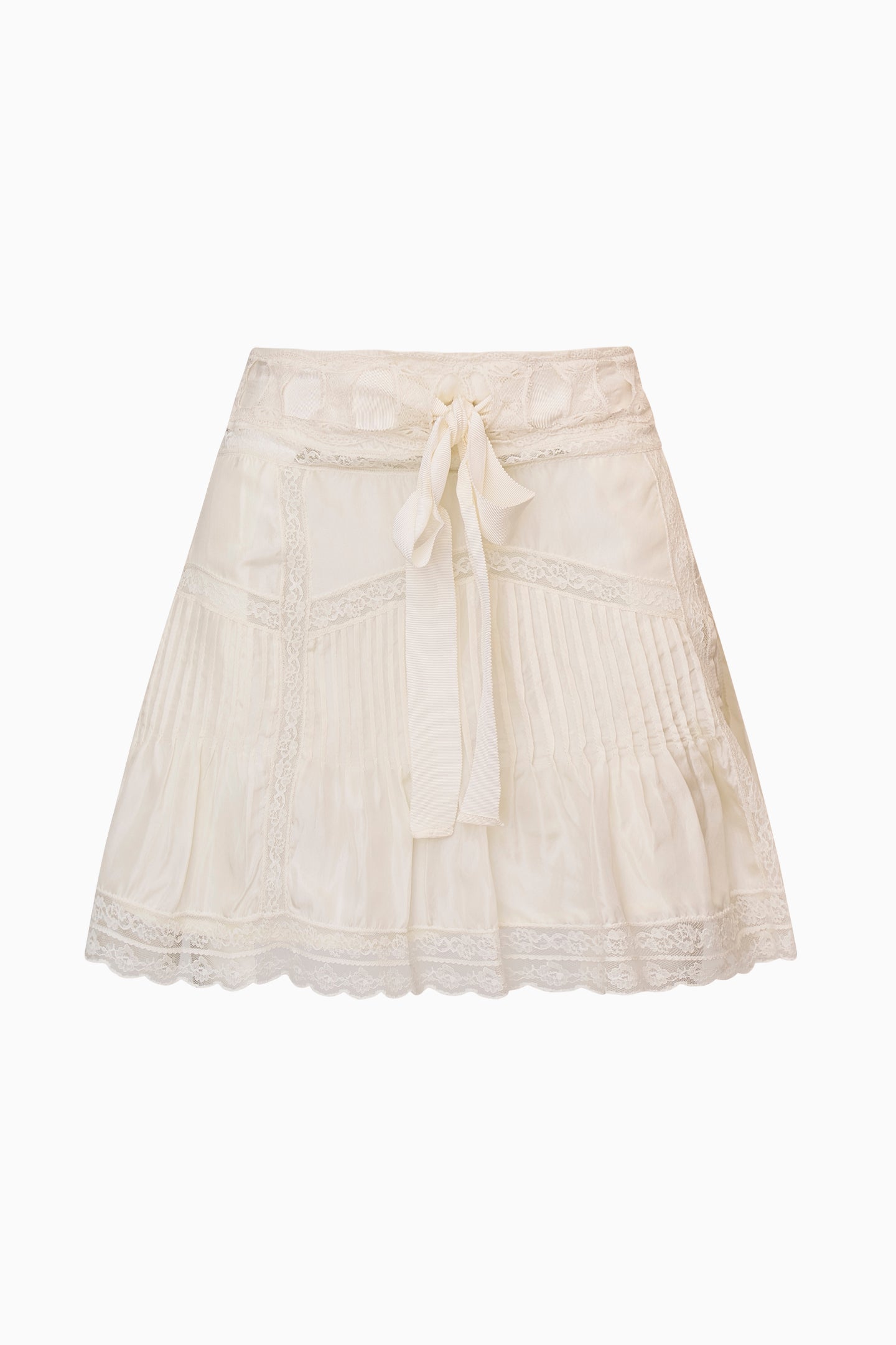 Mini-jupe Willia en soie et dentelle
