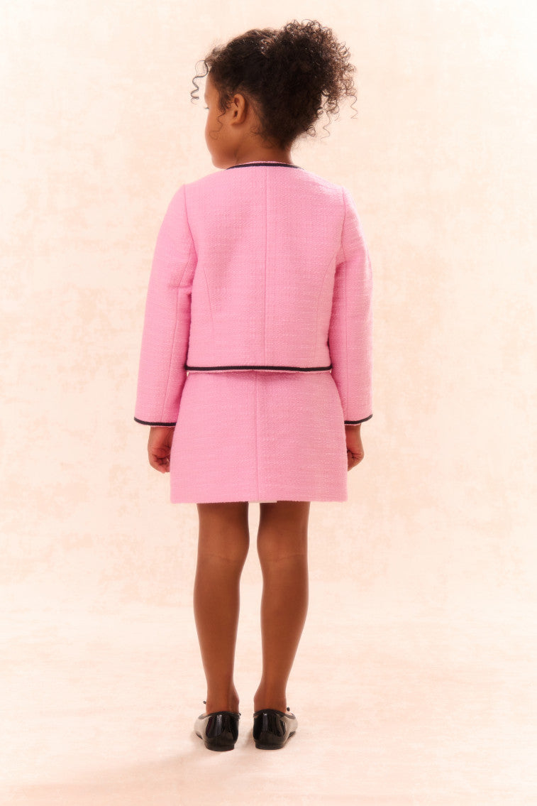 Jupe à nœud en tweed Verita pour fille