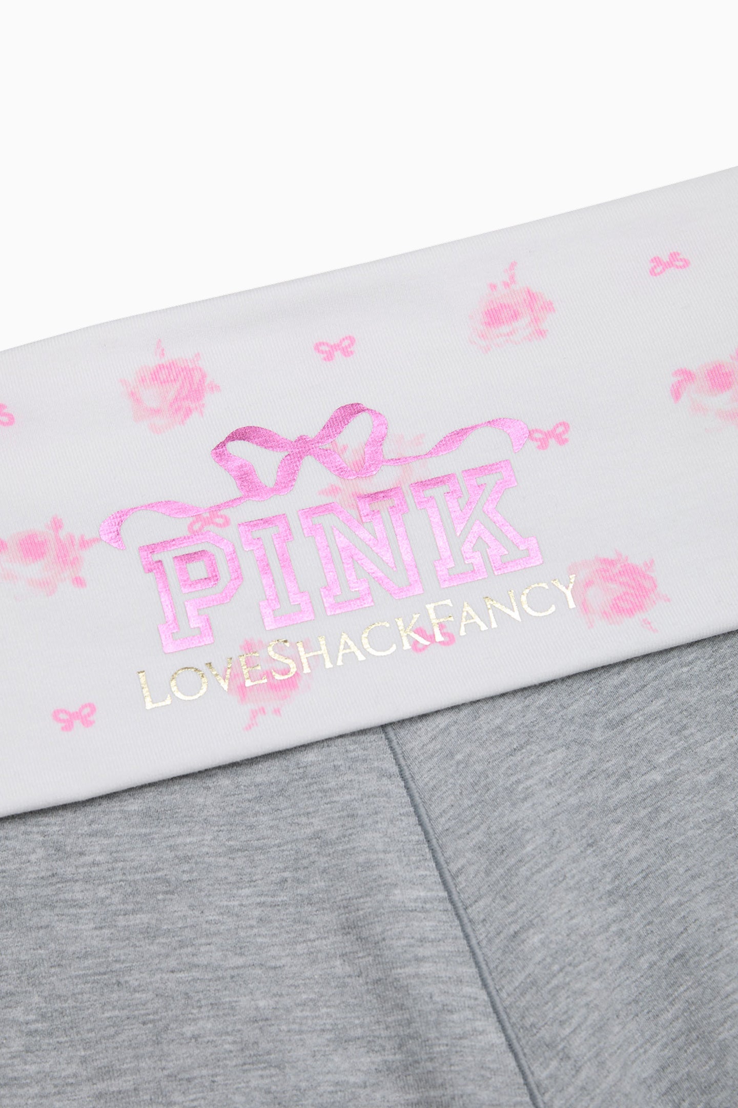 Short court en coton à rabat PINK x LoveShackFancy