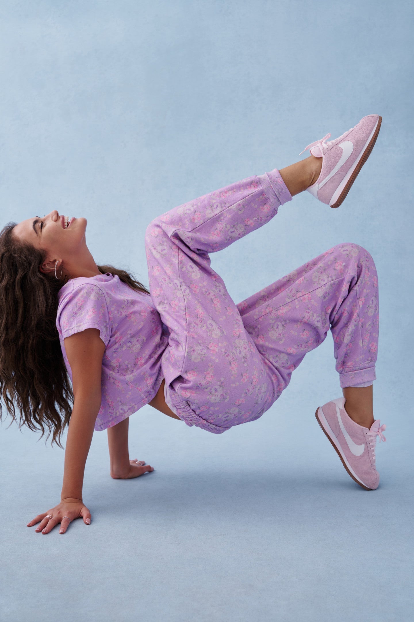 Pantalon de survêtement en coton fleuri Lolana - HIBISCUS