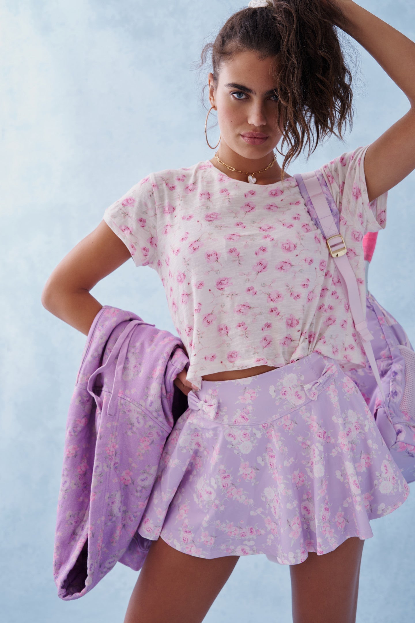 T-shirt court en coton Rubin - STERLING DUSK