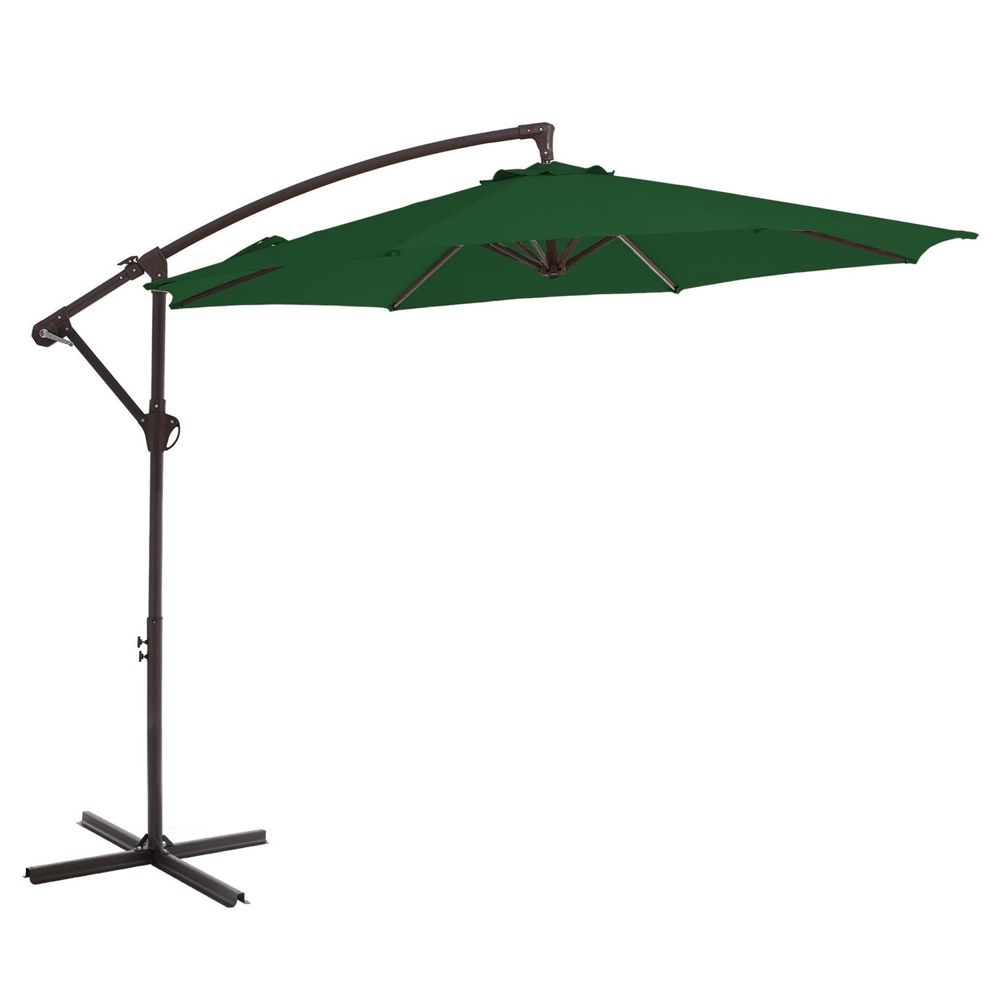 10ft Steel Crank Lift Hanging Offset Cantilever Umbrella