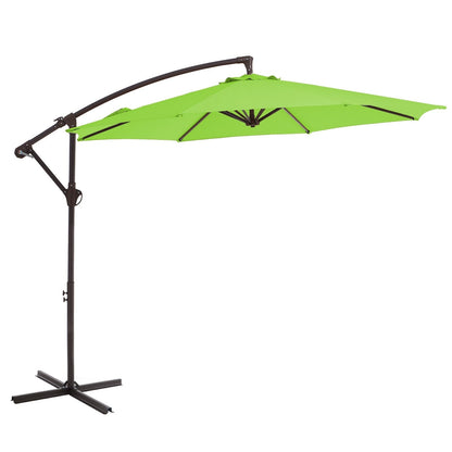 10ft Steel Crank Lift Hanging Offset Cantilever Umbrella