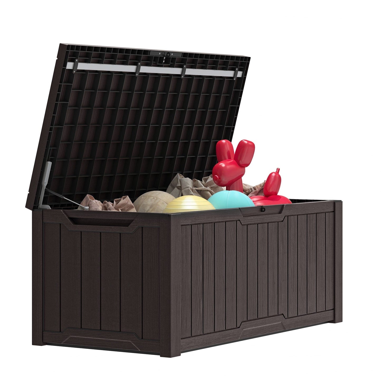 Coffre de pont verrouillable en résine résistant à l'eau de 120 à 260 gallons