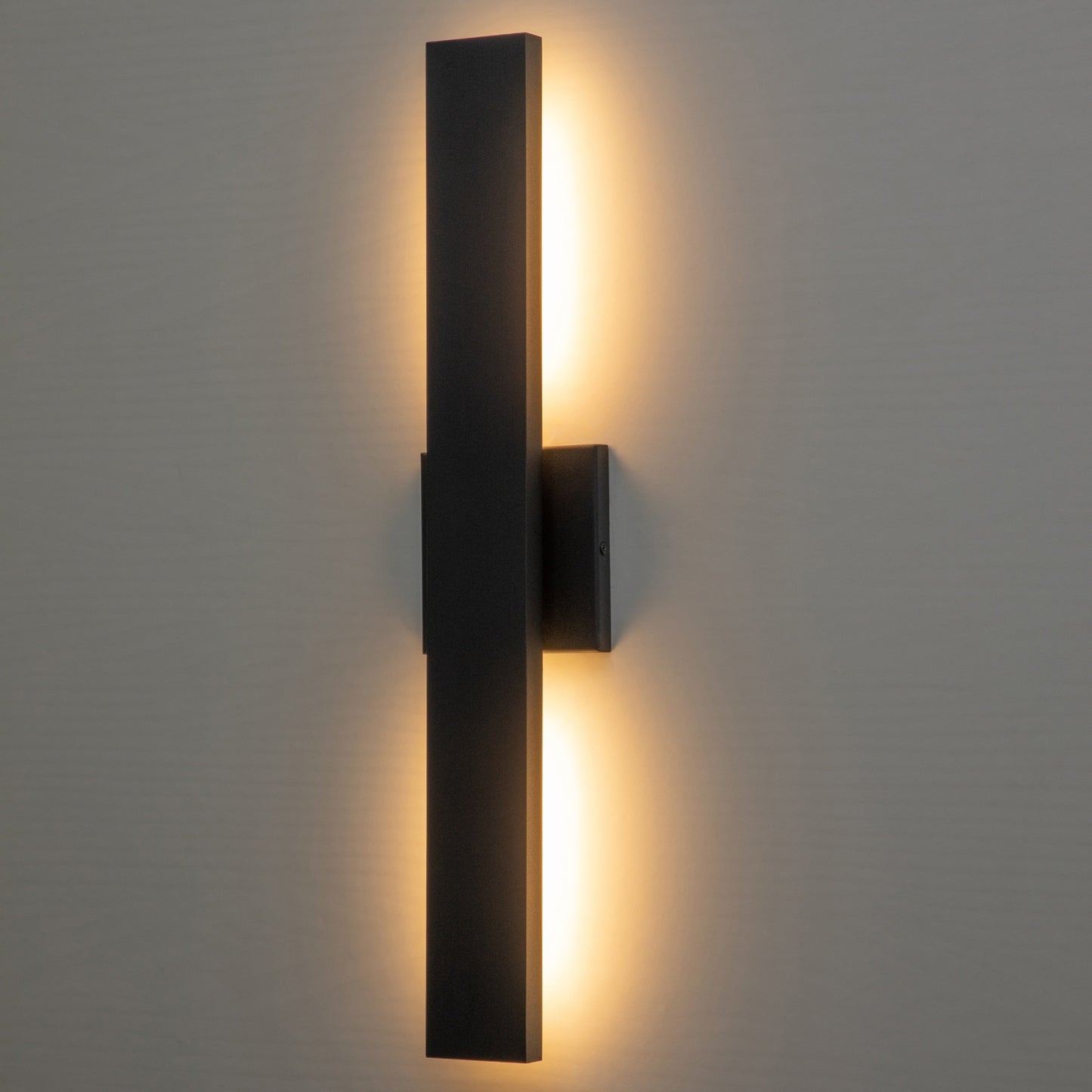 C Cattleya 2-Light Matte Black Aluminum LED Outdoor Wall Sconce