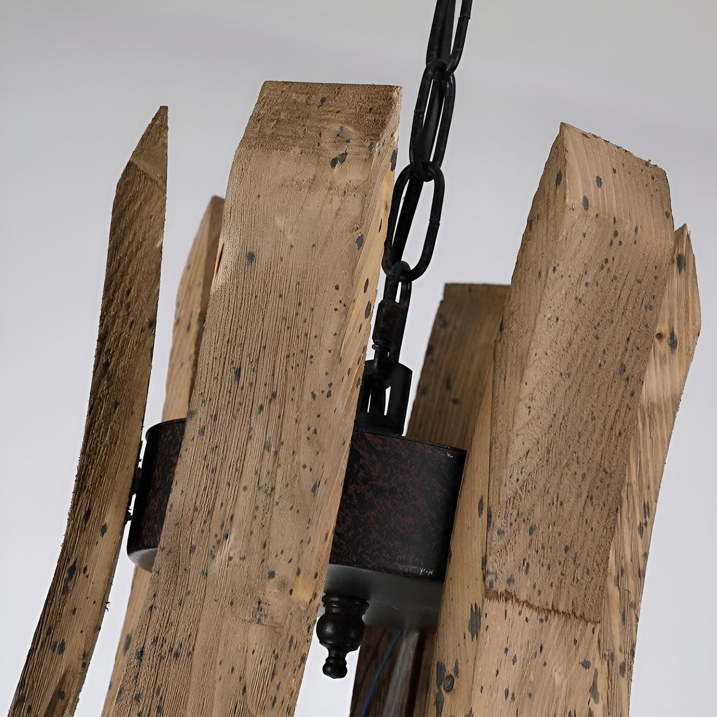 Lustre à 12 lumières de style campagnard français à deux niveaux en forme de tonneau à vin