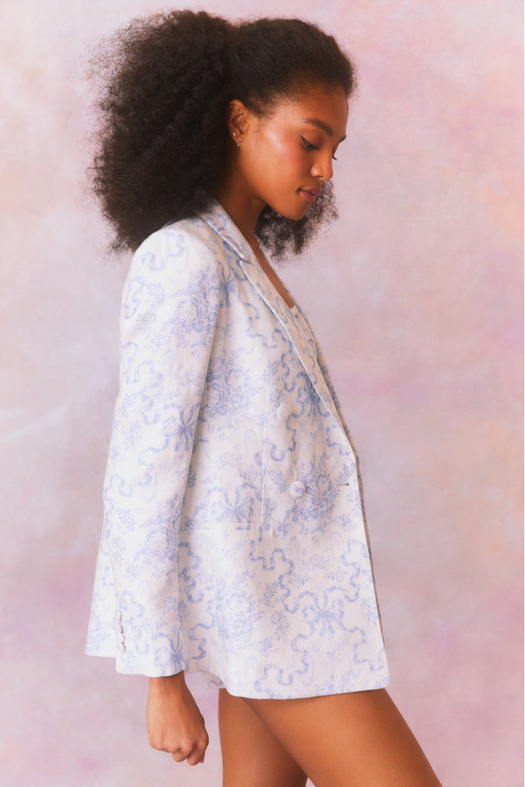 Veste à imprimé nœud croisé Lumine