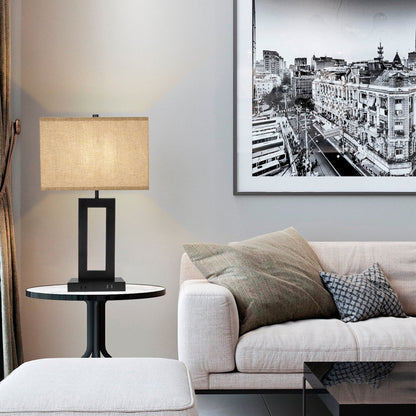 22 Gray USB Table Lamp Set With Touch Control