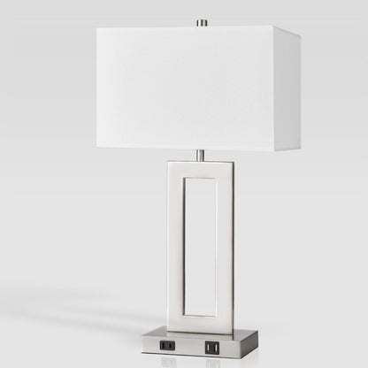 22 Gray USB Table Lamp Set With Touch Control