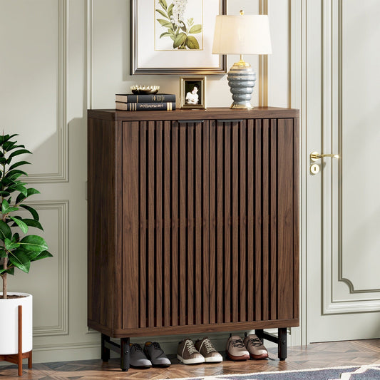 Meuble de rangement à chaussures 24 paires avec porte pour entrée et salon