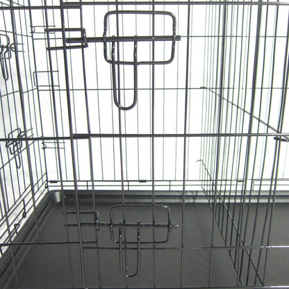 24 to 48 Pet Kennel Cat Dog Folding Steel Crate Animal Playpen Wire Metal