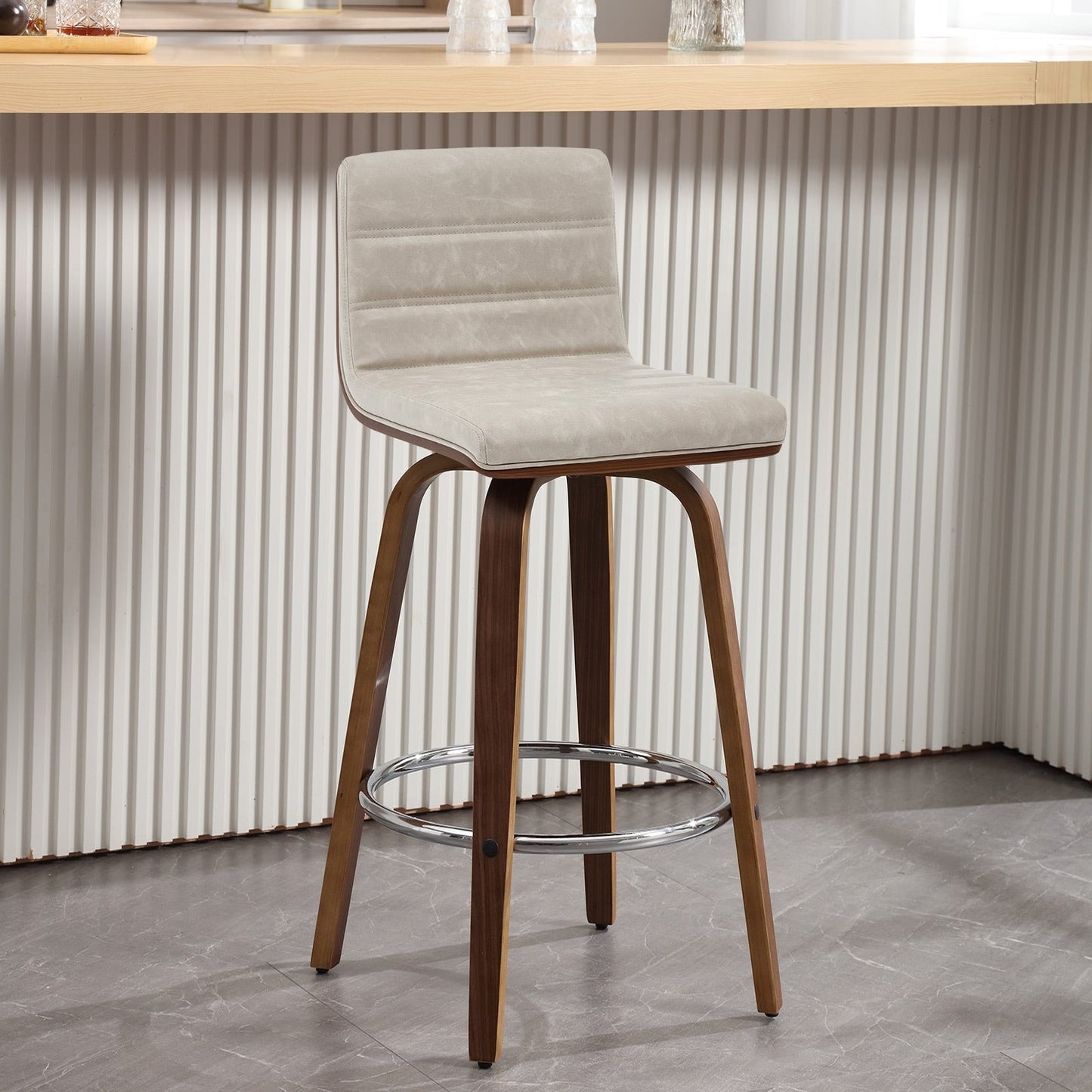 Tabourets de bar/comptoir pivotants en similicuir 26/29, lot de 2/3