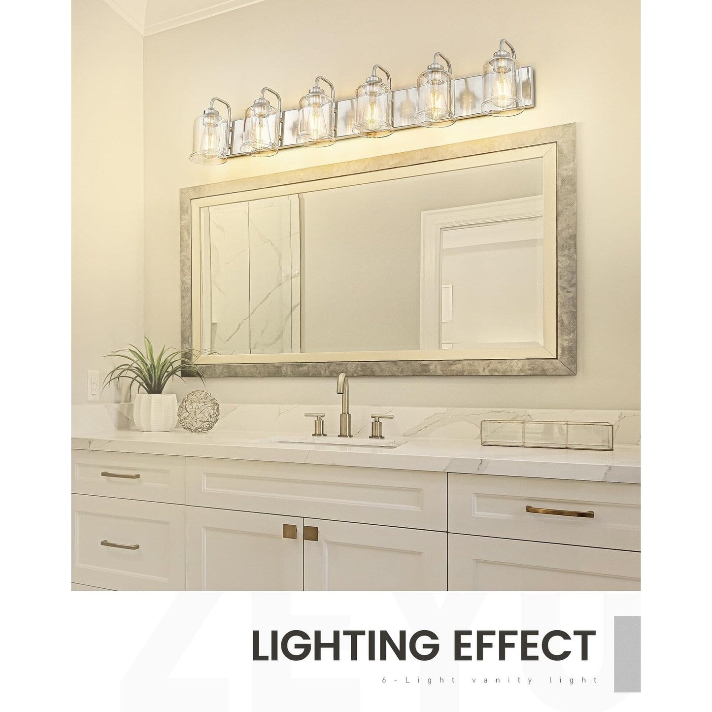 3/4/5/6-Light Modern Vanity Lights Over Mirror for Bathroom