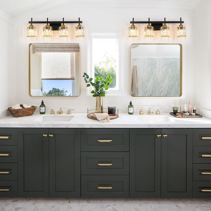 3/4/5-Light Modern Dimmable Crystal Bathroom Vanity Lights Fixtures Over Mirror