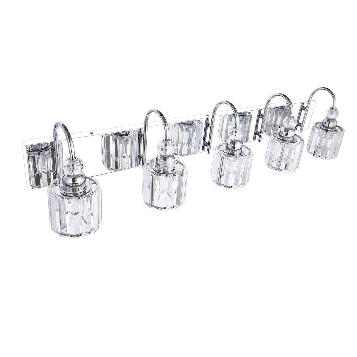 Applique murale moderne en cristal pour salle de bain, éclairage de vanité, chrome/noir/doré