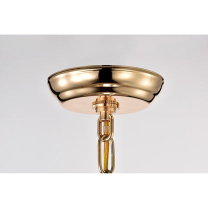 Lustre tambour à perles rondes avec cristaux suspendus