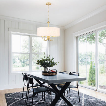 Plafonnier semi-encastré moderne à 5 lampes pour salle à manger, chambre à coucher, salon - N/A