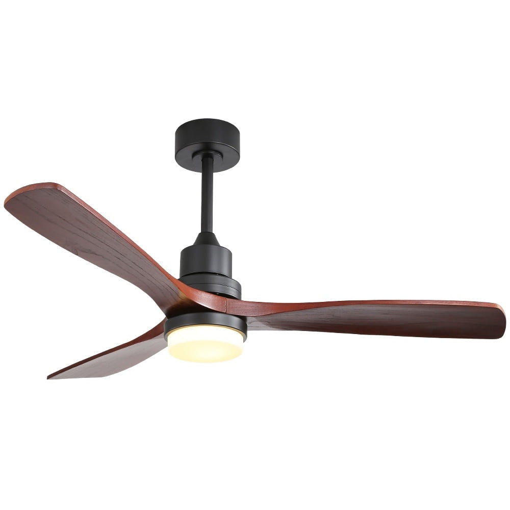 Ventilateur de plafond d'intérieur en bois Sofucor 52 avec télécommande et éclairage intégré en option