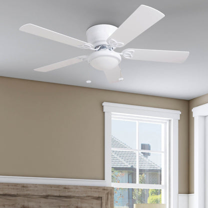 52 Prominence Home Benton Traditional Indoor LED Ceiling Fan with Light, Pull Chains