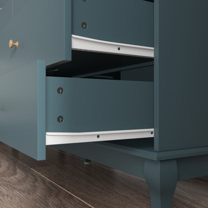 Commode double de 55,1 po de large avec tiroirs de rangement