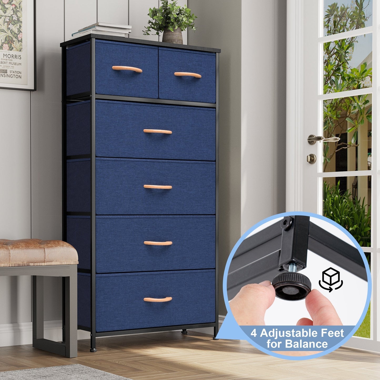6-drawer Chest Vertical Dresser Storage Tower by Crestlive Products