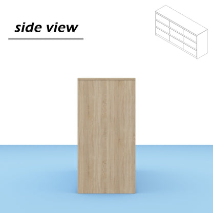 Commode d'appoint à 9 tiroirs 63W pour salon, chambre à coucher