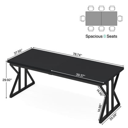 Bureau exécutif de 70,8 pouces, grand poste de travail informatique