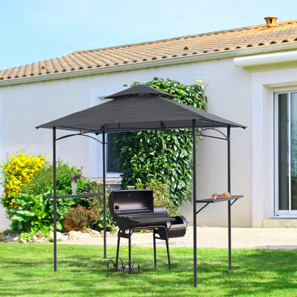 8' x 5' Outdoor Rainproof Grill Gazebo With Double Layer Vented Design