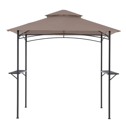 8' x 5' Outdoor Rainproof Grill Gazebo With Double Layer Vented Design