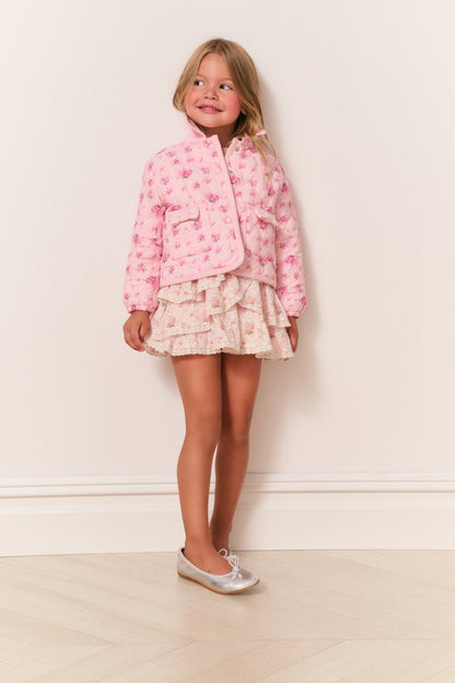 Veste matelassée fleurie Aubrina pour fille