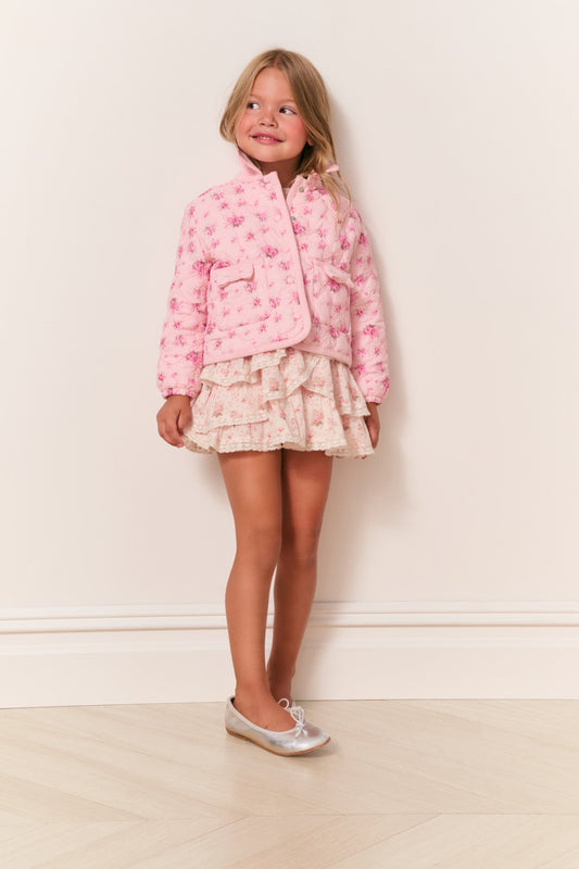 Veste matelassée fleurie Aubrina pour fille