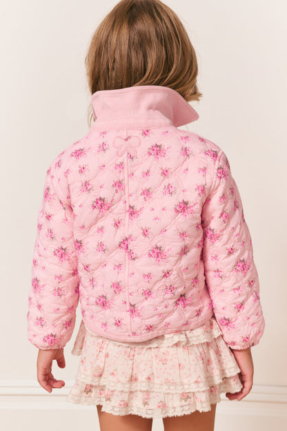 Veste matelassée fleurie Aubrina pour fille