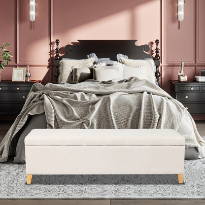 Banc ottoman de rangement en cuir reconstitué Adeco 50