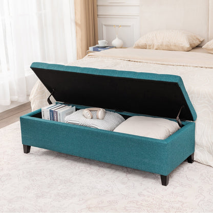 Banc ottoman de rangement en cuir reconstitué Adeco 50