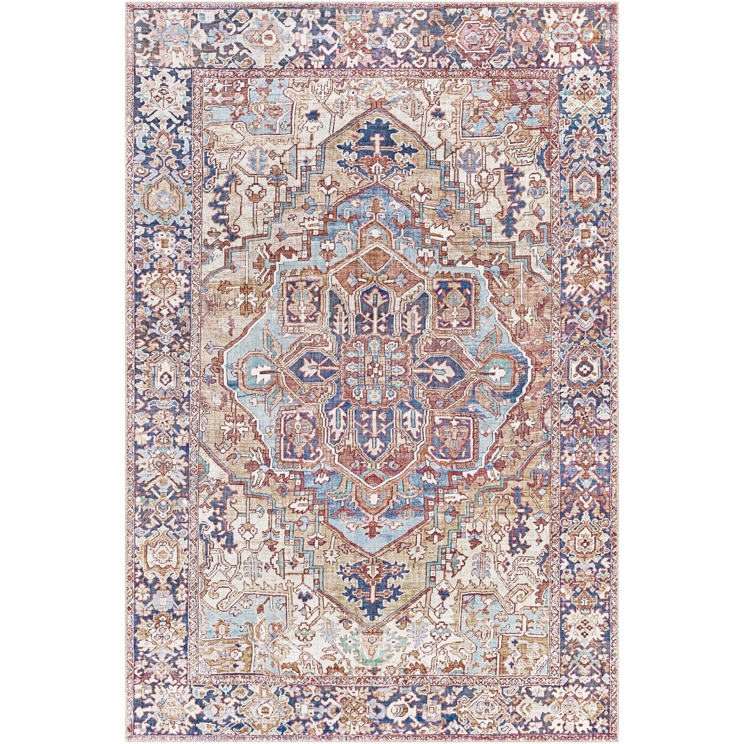 Livabliss Adenia Vintage Medallion Printed Area Rug