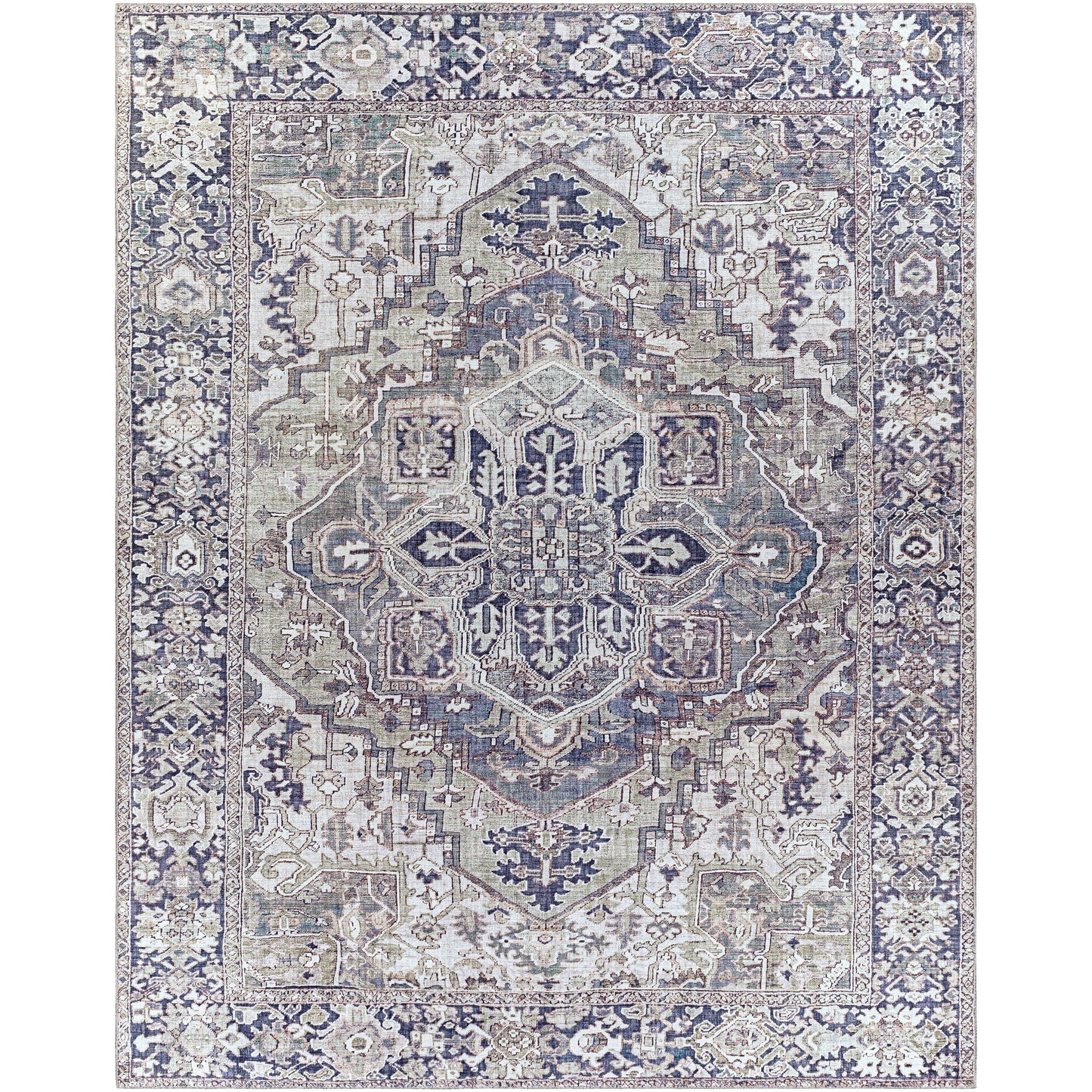 Livabliss Adenia Vintage Medallion Printed Area Rug