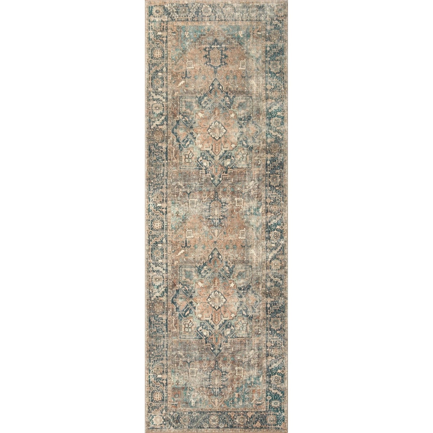 Alexander Home Sara Boho Terracotta Medallion Ultra Plush Area Rug