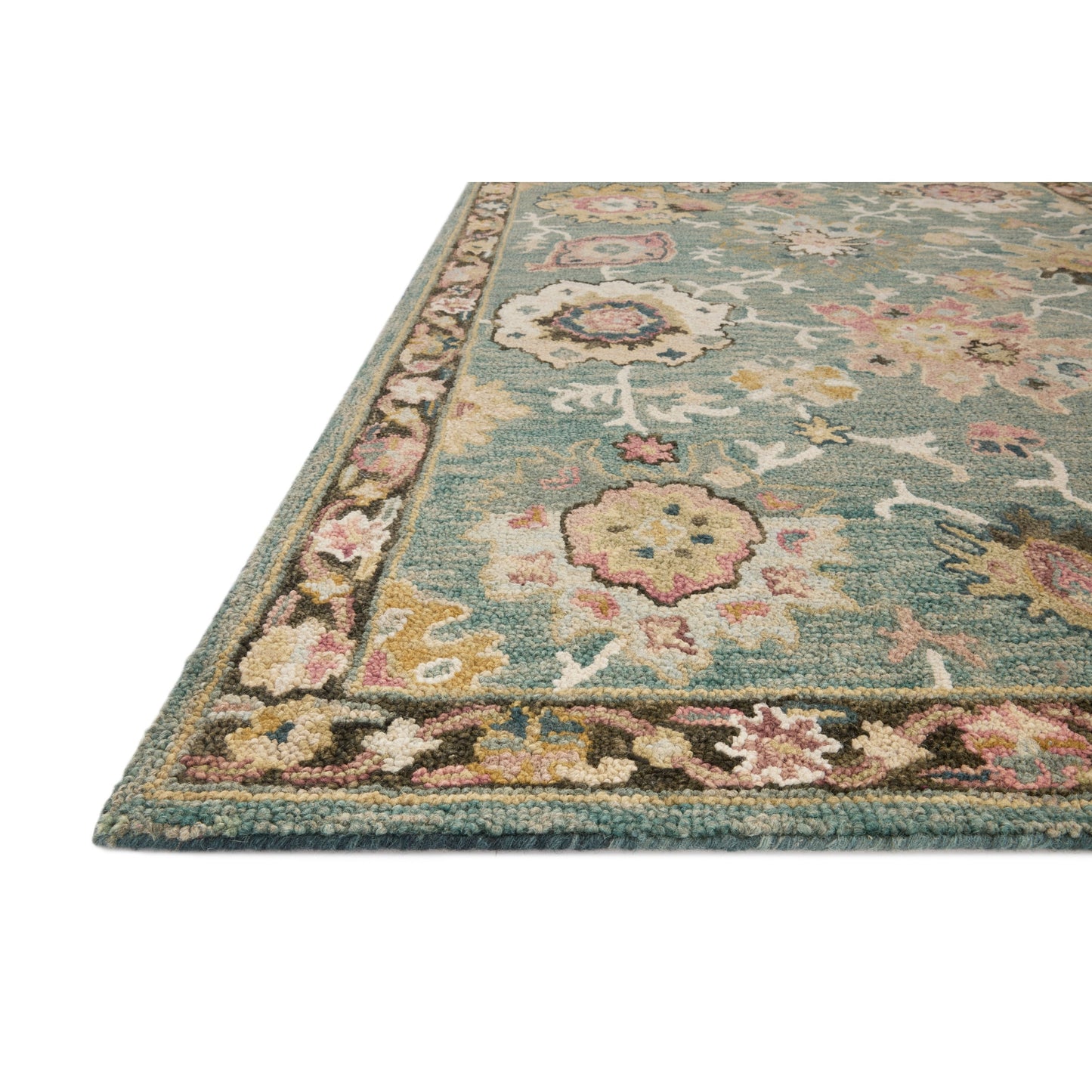 Alexander Home Megan Floral Hand-Hooked 100% Wool Area Rug