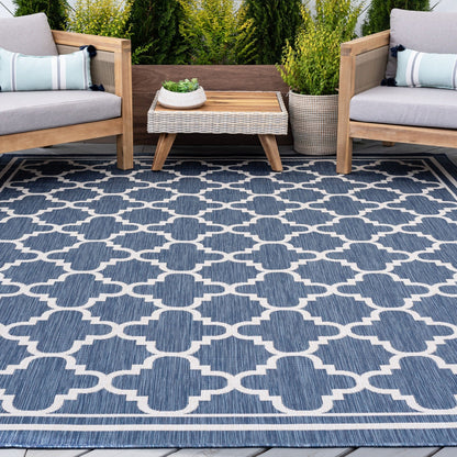 Exo Coastal Geometric Indoor/Outdoor Area Rug