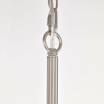 Lustre à abat-jour tambour Anita avec prisme en verre transparent