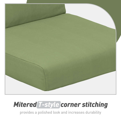 Lot de 4 coussins de chaise à dossier haut Aoodor Patio, 46 ​​x 21 x 4 pouces (coussins uniquement)