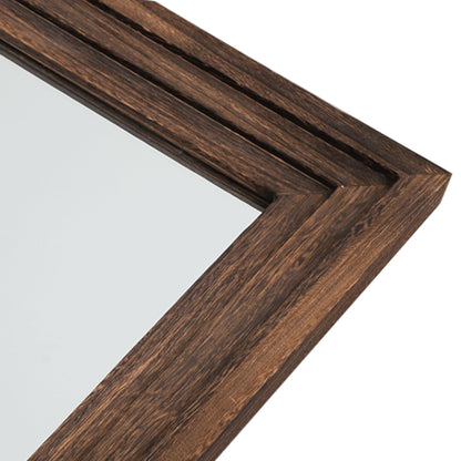 Miroir rustique en bois vieilli Dovelina, miroir de sol pleine longueur