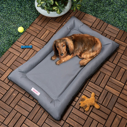 Archie Traditional Oxford Waterproof Indoor/Outdoor Hand-Washable Memory Foam Camping Pet Bed
