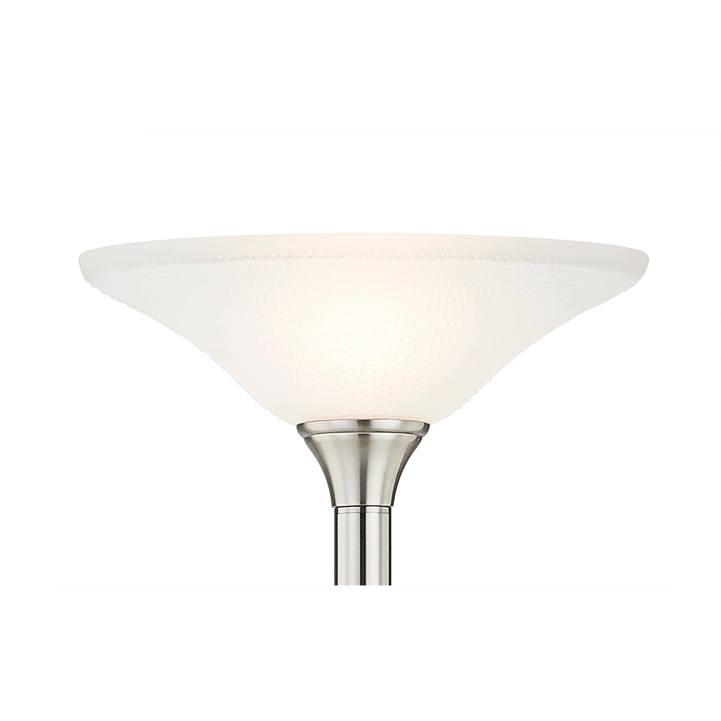 Lampadaire torche à LED Artiva USA 71 avec abat-jour en verre martelé - 71