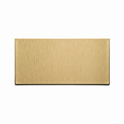 Aspect Peel and Stick Backsplash 3in x 6in Brushed Champagne Short Grain Metal Tile 15 Sq Ft Kit