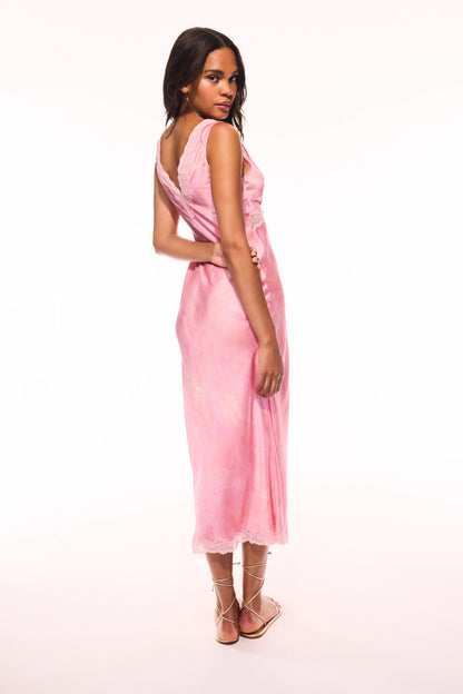 Robe midi en soie mélangée Bier
