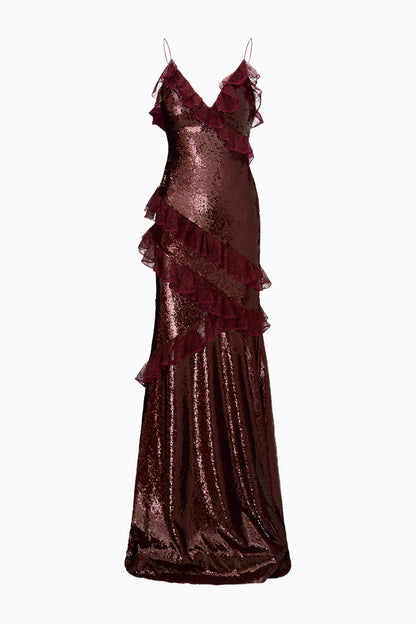 Robe longue à sequins Rialto