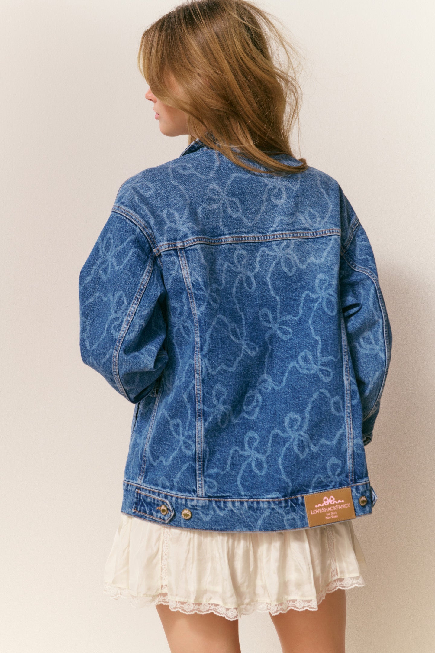 Veste en jean à nœud Valette